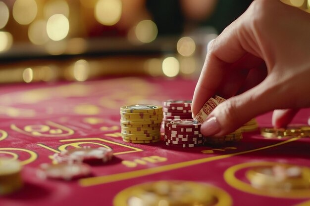 Roulette table interface on tablet display